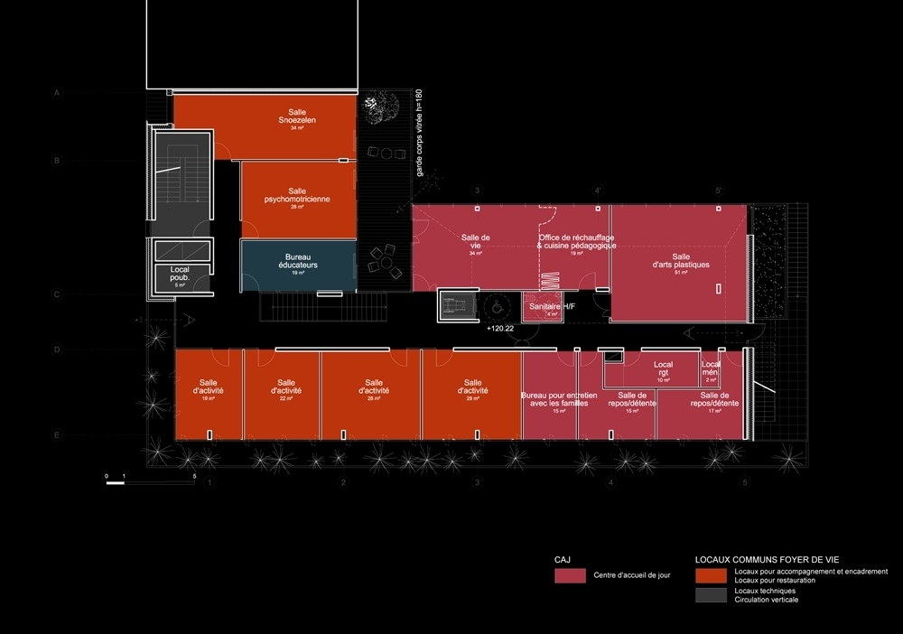 plan 1er étage - activités accueil de jour
