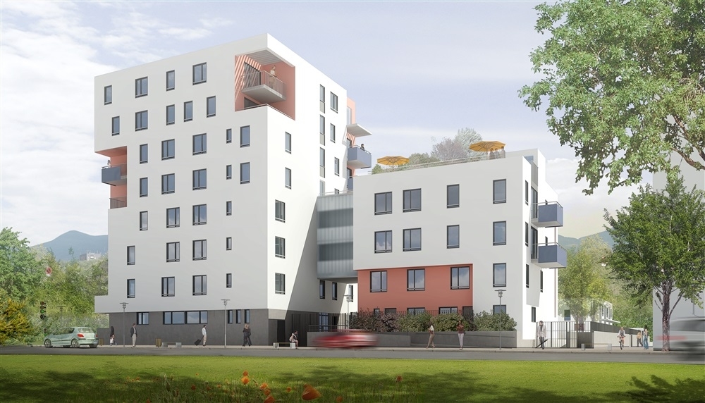 vue coté avenue des Jeux Olympiques
