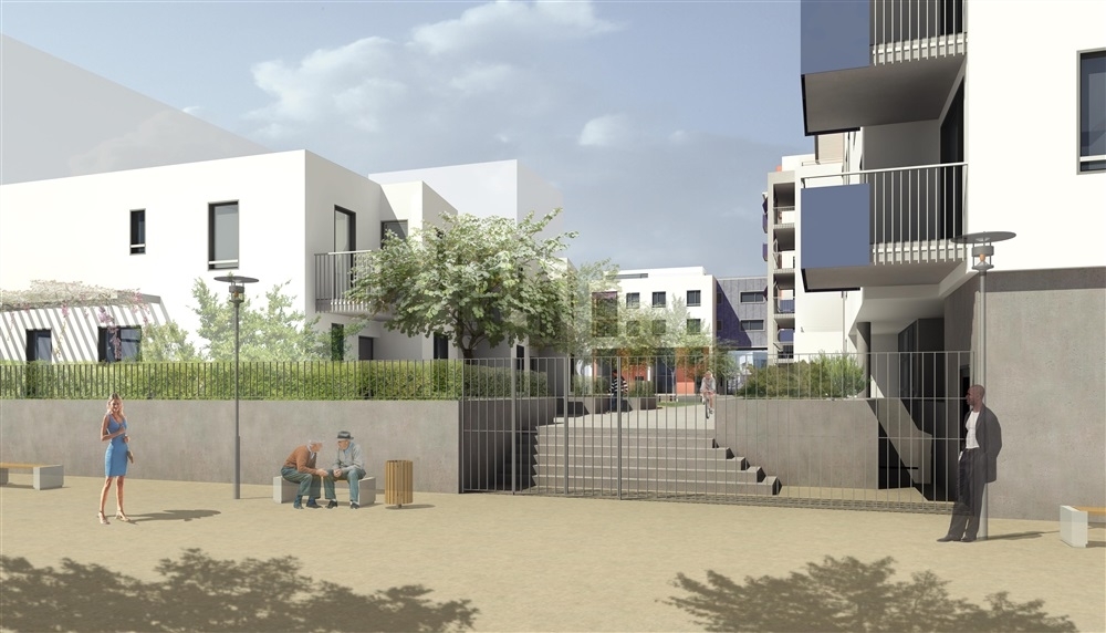 vue depuis le mail planté au sud
