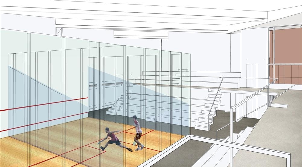 vue des cours d'honneur depuis les gradins
