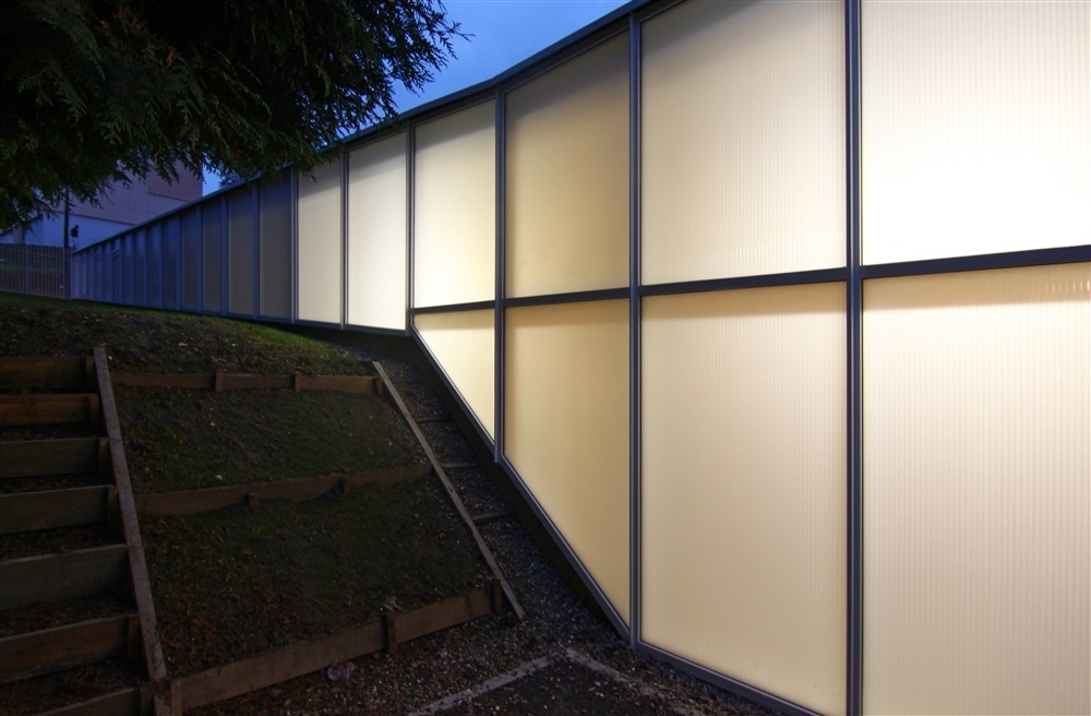 façade policarbonate rempli de nanogel
